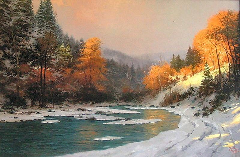 Thomas Kinkade Autumn Snow